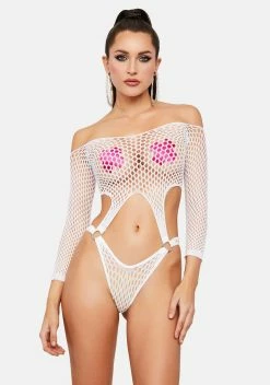 X_Leg Avenue Halo Practically Perfect Fishnet Bodysuit