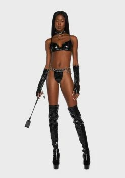 X_Elegant Moments Chain Smokin' Vinyl Panty