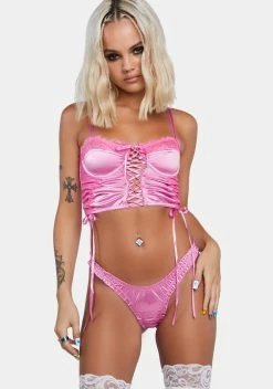 Sugar Thrillz Waiting For You Ruched Bustier Set
