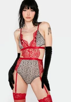X_Just Sexy Lingerie Flame Tame Your Thoughts Lingerie Set