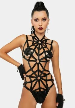 Trickz N' Treatz Crawling Under Spiderweb Bodysuit