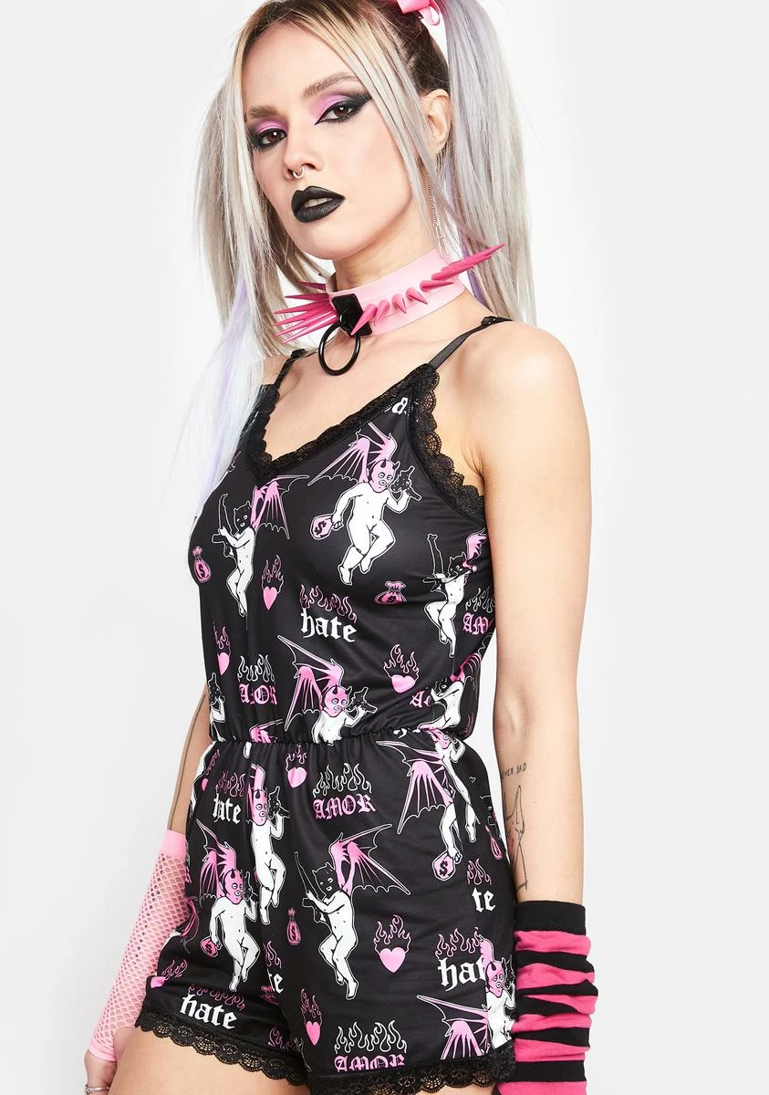 Too Fast Ski Mask Angel Lace Romper 4 Too Fast Ski Mask Angel Lace Romper - Image 2