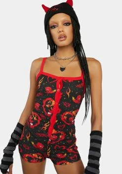 Dolls Kill X Hot Stuff Casper The Little Devil Thermal Onesie