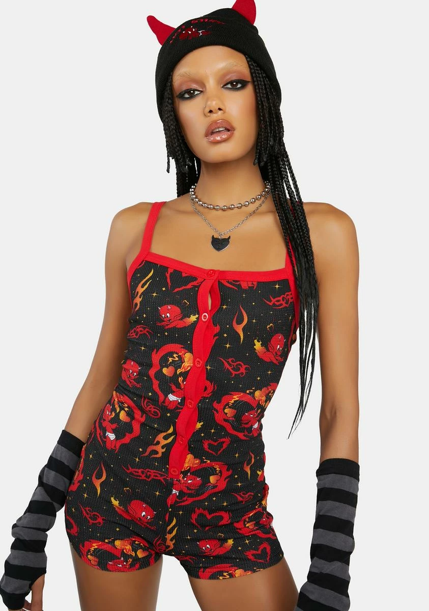 Dolls Kill X Hot Stuff Casper The Little Devil Thermal Onesie 3 Dolls Kill X Hot Stuff Casper The Little Devil Thermal Onesie