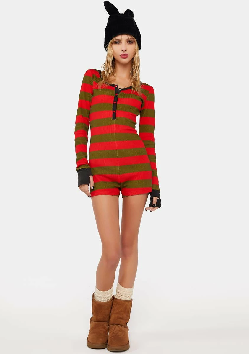 Dolls Kill X WB Horror Total Slasher Thermal Romper 5 Dolls Kill X WB Horror Total Slasher Thermal Romper - Image 3