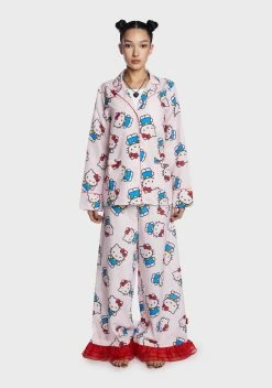 NGOrder Hello Kitty Organza Trim Shirt And Trouser Set