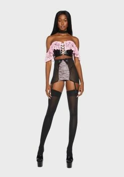 Playful Promises X Bettie Page Elsie Lace Girdle