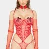 Roma Hot Pink Demi Cup Lace Teddy