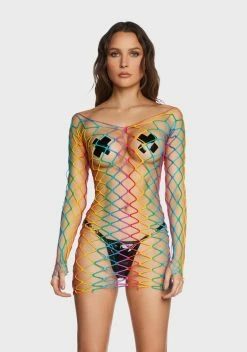X_Music Legs Trippy Hype Fishnet Bodystocking