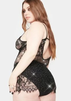 X_Leg Avenue Plus Undercover Lair Lace Rhinestone Chemise -Velvet Muse Store rPGPV4Uv8lbombLDs4SHXI2FoQCapAhW 24