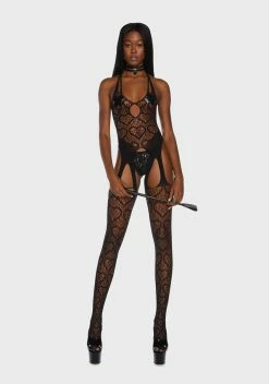 X_Leg Avenue Onyx All For You Net Bodystocking