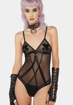 Tru Demurr Stella Sheer Bodysuit