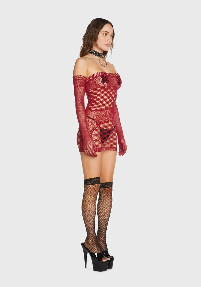 X_Leg Avenue Finally Playtime Bodystocking Dress With Gloves 6 X_Leg Avenue Finally Playtime Bodystocking Dress With Gloves - Image 4