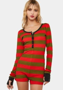 Dolls Kill X WB Horror Total Slasher Thermal Romper