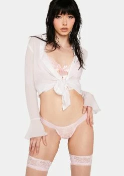 X_Seven 'til Midnight Spare A Glance Lace Up Panties