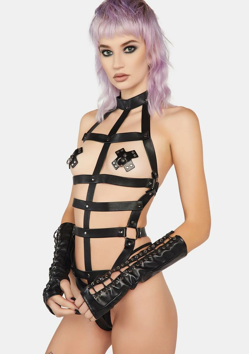 Tru Demurr BD Vegan Leather Bodysuit 4 Tru Demurr BD Vegan Leather Bodysuit - Image 2