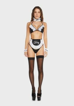 X_RenÃ© RofÃ©Â  Maid For You 6-Piece Lingerie Set