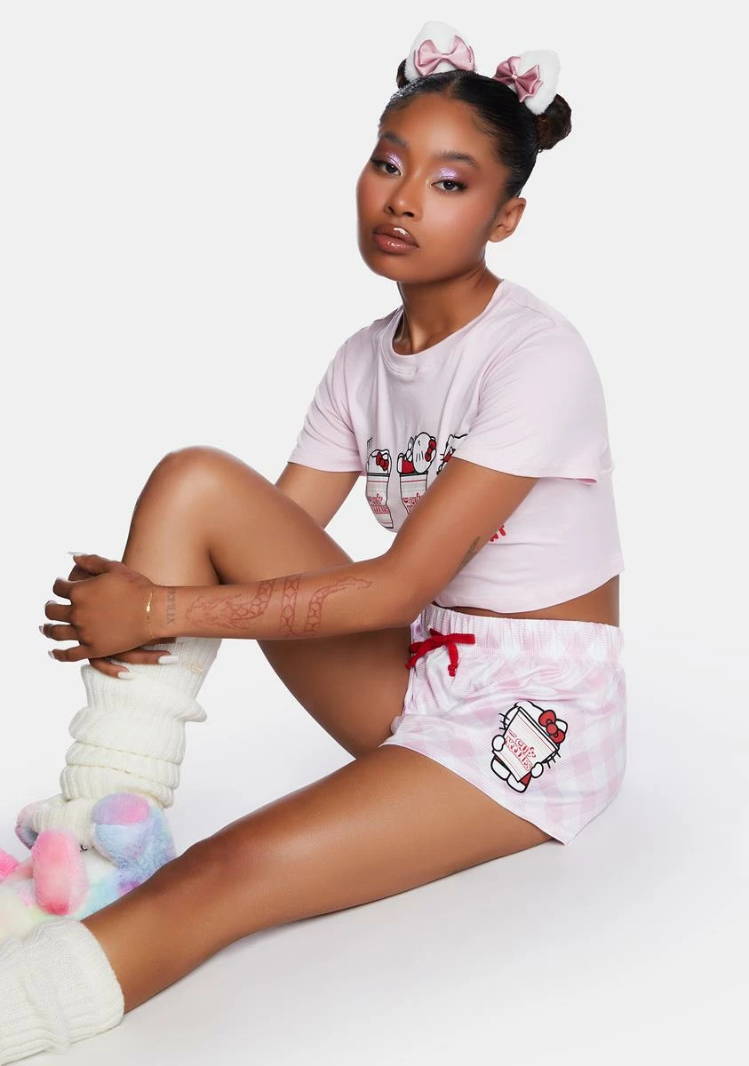 Hello Kitty X Cup Noodles Eat Sleep Repeat Pajama Set 5 Hello Kitty X Cup Noodles Eat Sleep Repeat Pajama Set - Image 3