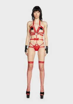 X_Leg Avenue One Last Time Vegan Leather Harness