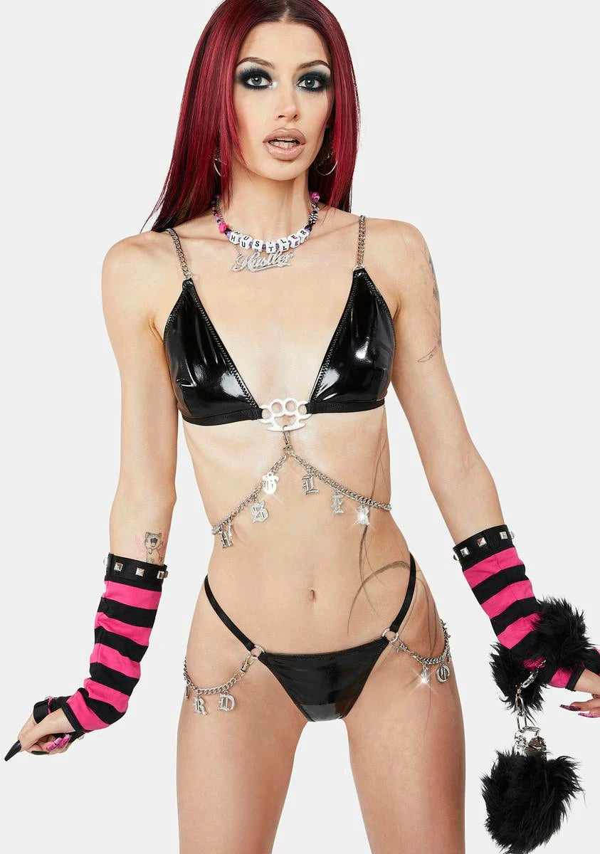 Dolls Kill X Hustler Dirty Talker Chain Thong 4 Dolls Kill X Hustler Dirty Talker Chain Thong - Image 2