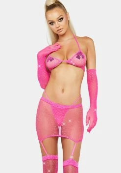 X_Leg Avenue Diva Run A Risk 5-Piece Lingerie Set