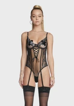 X_Glitter Desires Of Lust Sheer Teddy