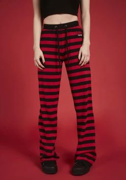 Dolls Kill X Emily The Strange Positively Bored Striped Lounge Pants