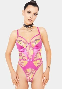 Roma Orchid & Mango Embroidered Teddy