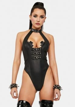X_Elegant Moments No Love Leather Bodysuit