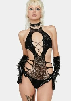 X_Leg Avenue Meet Me Tonight Lace Bodysuit