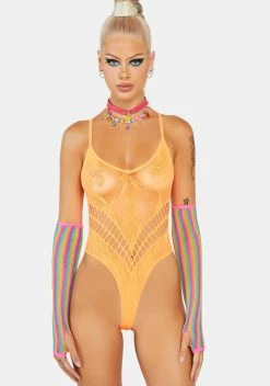 X_Elegant Moments Untethered Desire Deep-V Bodysuit