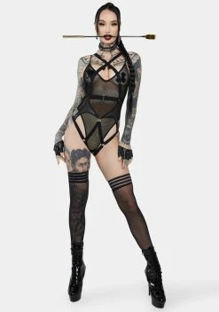 X_Mapale Acting Out Sheer Bodysuit & Harness Set -Velvet Muse Store yXgZVTpBKrFySv3X4KH7GsVrkp2izA4C 24