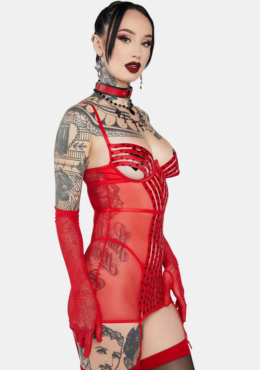 X_Dreamgirl Pillow Talk Mesh Chemise 4 X_Dreamgirl Pillow Talk Mesh Chemise - Image 2