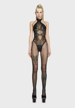 X_Leg Avenue I'd Run Away Fishnet Bodystocking