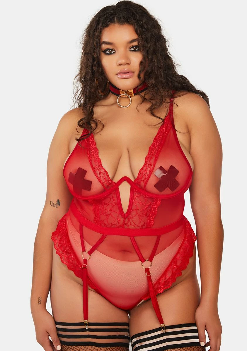 X_Mapale Plus The Fire Within Sheer Bodysuit 3 X_Mapale Plus The Fire Within Sheer Bodysuit