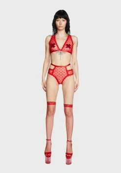 X_Glitter After Your Heart Lingerie Set